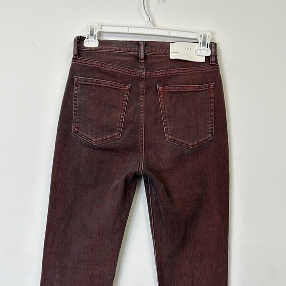 IRO Experience High Rise Skinny Jeans Womens Size 26 Rust Plum - Picture 8 of 10